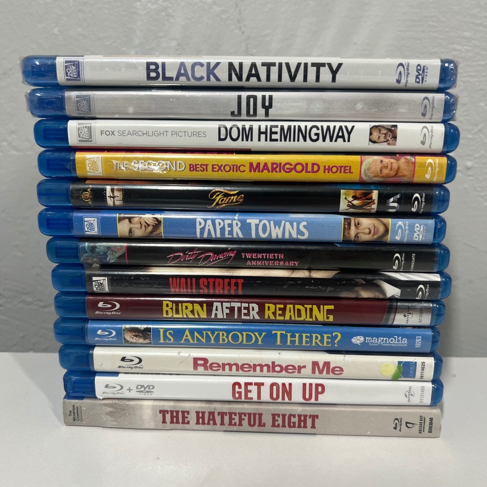 Drama Movie Blu-ray Lot 13 Titles Joy Black Nativity Hateful Eight Dirty Dancing